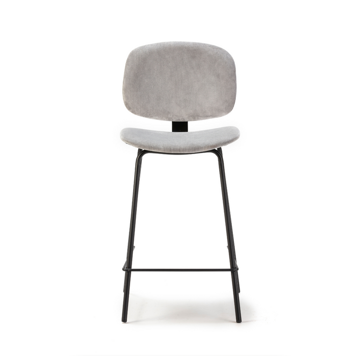 Calicosy - Set van 2 krukken in ribfluweel ARUS - H65 cm - Grijs