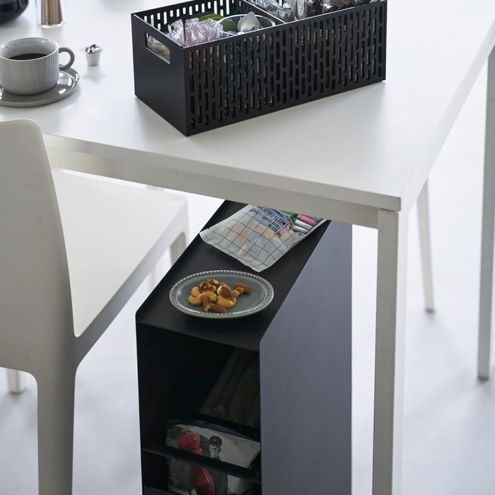 Yamazaki Tower Opbergmanden op wielen 3-laags - Zwart