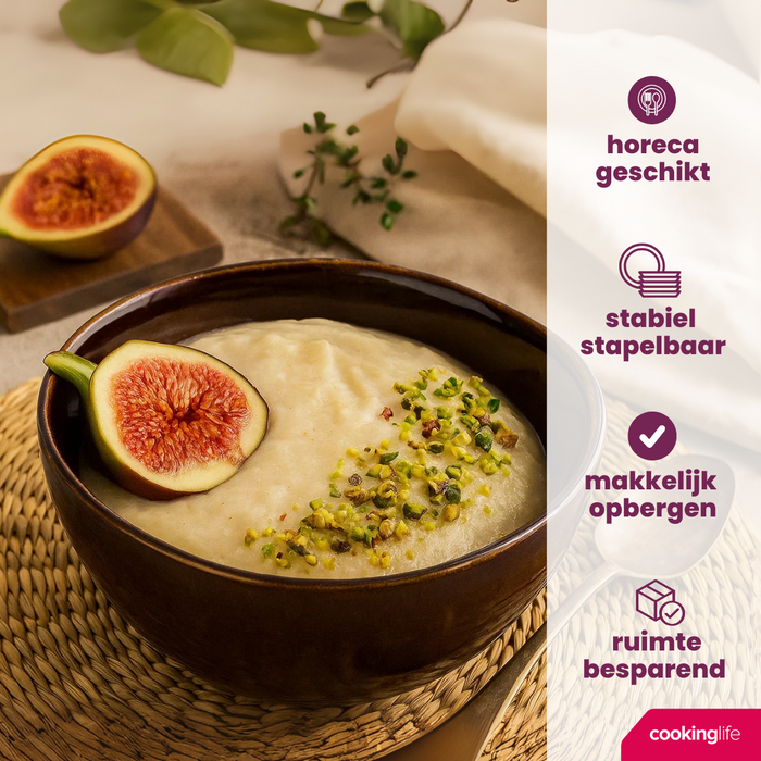 Cookinglife Soepkommen | Kommen Sabi Bruin ø 15 cm - 6 Stuks