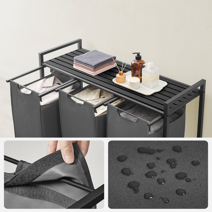 Calicosy - Wasmand 3 compartimenten - H72 cm