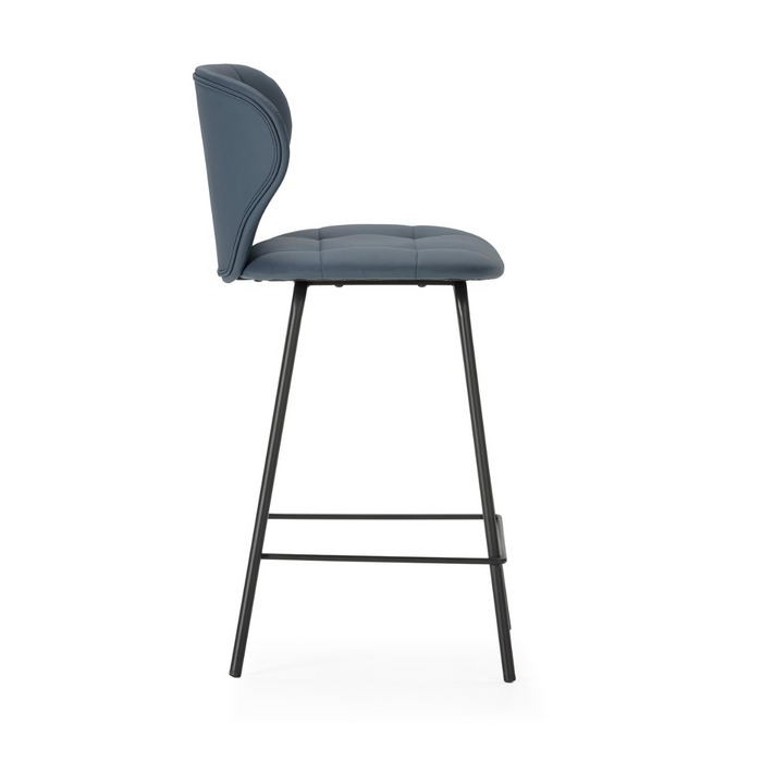 Calicosy - Set 2 barkrukken MAURA - H67 cm - Zwart metaal