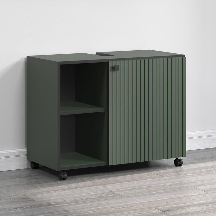 Calicosy - Onderkast met wielen, 1 deur en 2 open PUREBLISS - H64 cm