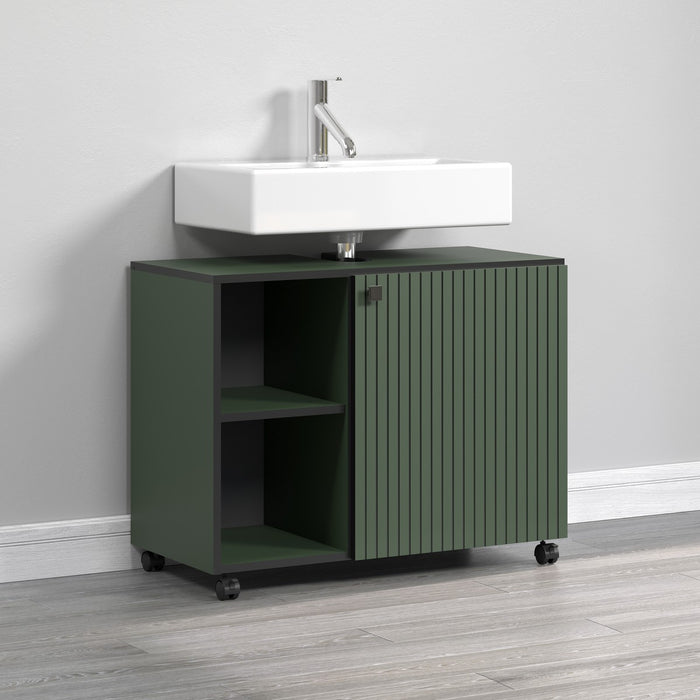 Calicosy - Onderkast met wielen, 1 deur en 2 open PUREBLISS - H64 cm