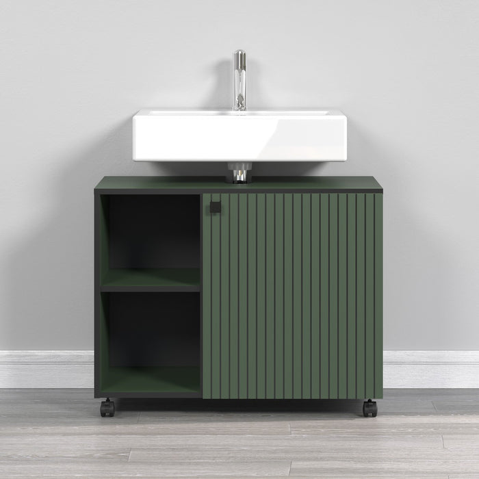 Calicosy - Onderkast met wielen, 1 deur en 2 open PUREBLISS - H64 cm