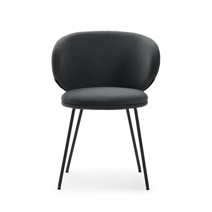 Calicosy - Set 2 stoelen RUSH - L60 cm - Stof & zwart metaal