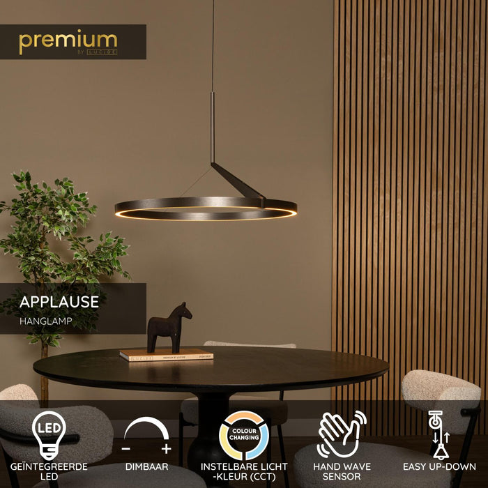Lucide Premium APPLAUSE Hanglamp - Grijs ijzer