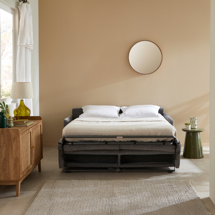 Calicosy - 3-zitsbank in antracietgrijze GIULIA - H87 cm