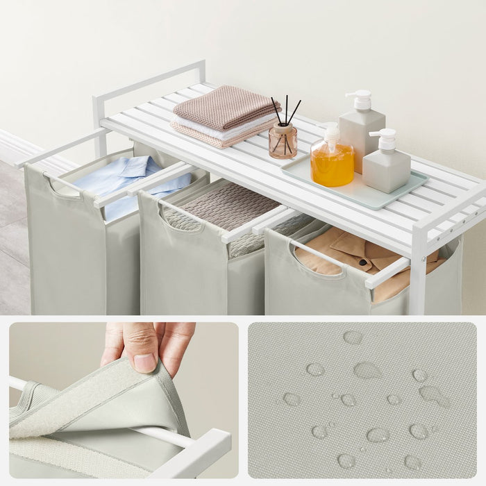 Calicosy - Wasmand 3 compartimenten - H72 cm