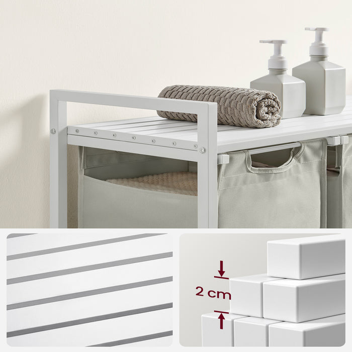 Calicosy - Wasmand 3 compartimenten - H72 cm