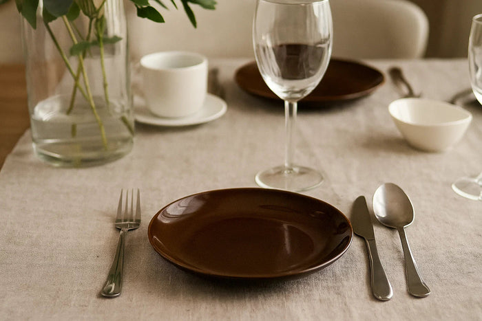 Cookinglife Ontbijtborden | Dessertborden Sabi Bruin ø 21 cm - 6 Stuks