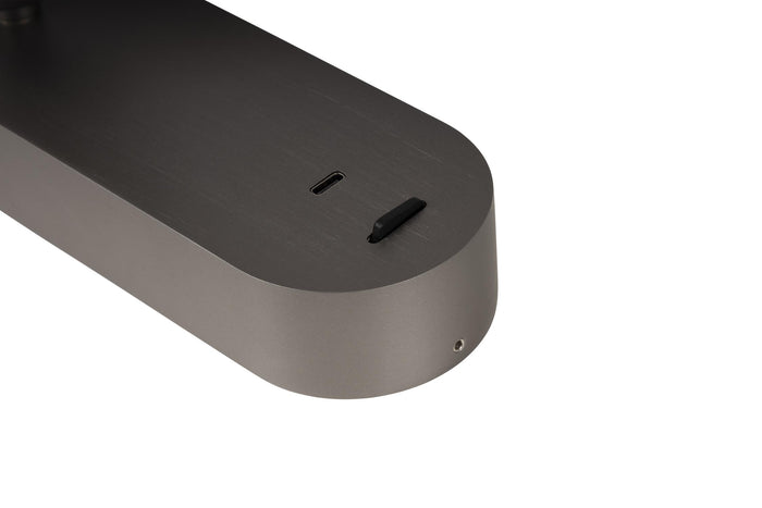 Lucide Premium MONTANA Wandlamp - Grijs ijzer