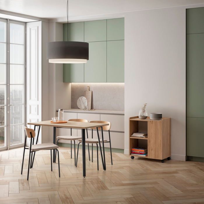 Calicosy - Set 2 stoelen ADRIANA - L46 cm - Stof & metaal