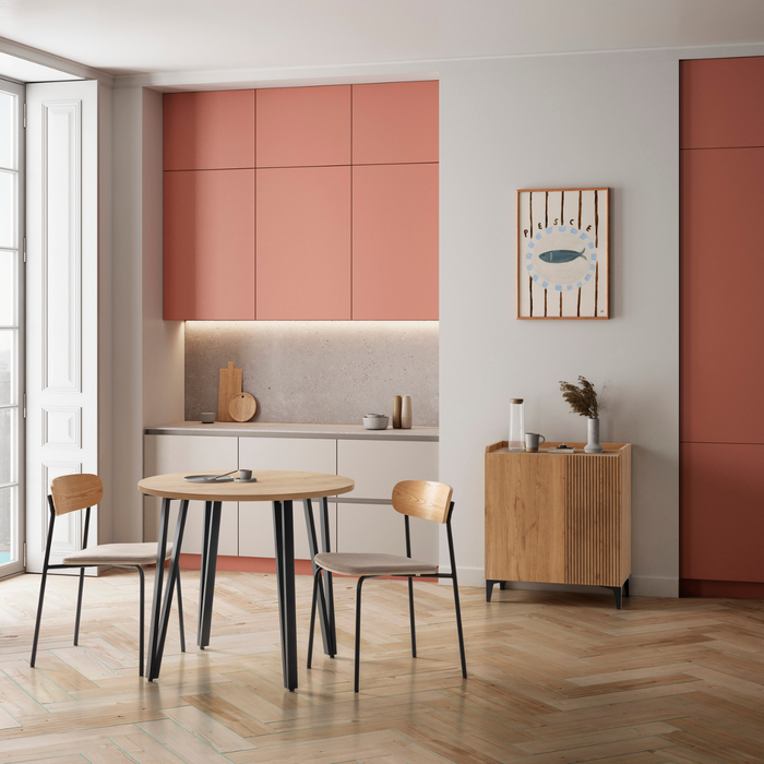 Calicosy - Set 2 stoelen ADRIANA - L46 cm - Stof & metaal