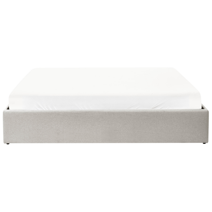 Beliani-DINAN-Tweepersoonsbed-Lichtgrijs-180 x 200 cm-Polyester