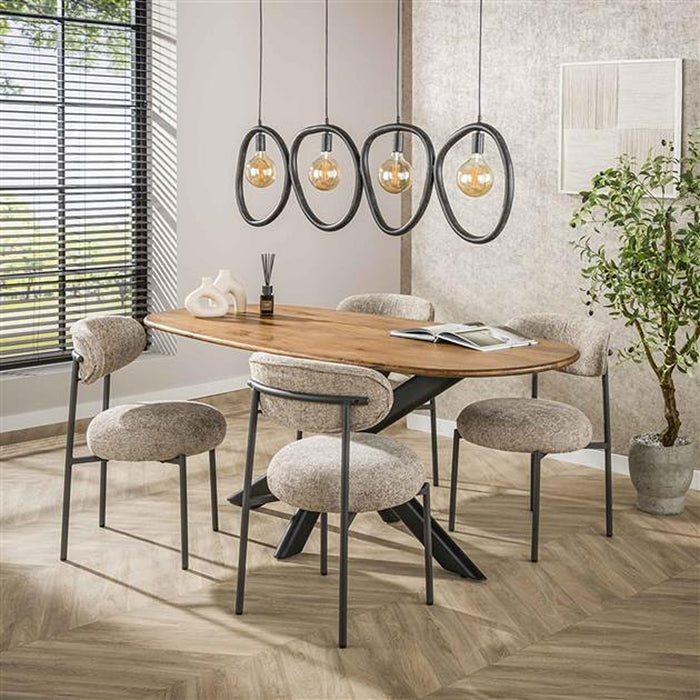 Hoyz Collection - Hanglamp Pebble 4 Lichts - Artic Zwart