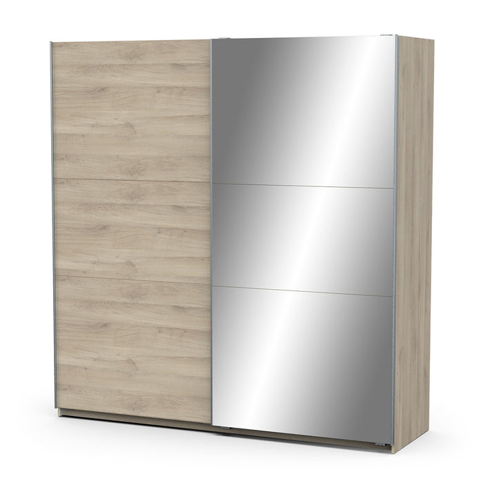 Calicosy - Kast met 2 schuifdeuren en spiegel Ghost - H203 cm -