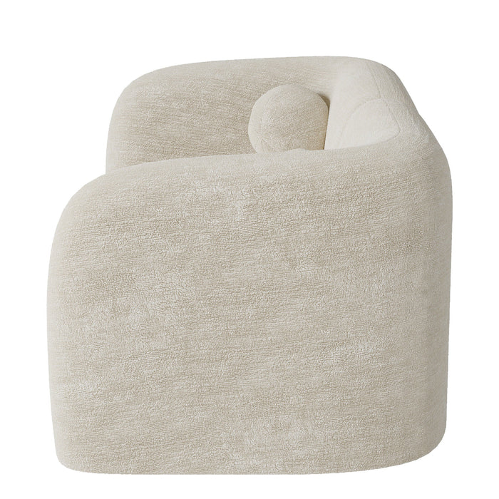 2-zits fluwelen bank met crèmepatroon 168cm