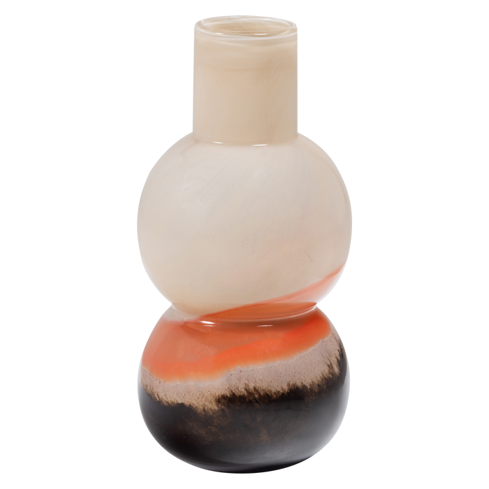 WOOOD Marjon Vaas - Handgevormd - Glas - Bruin - 30x14x14