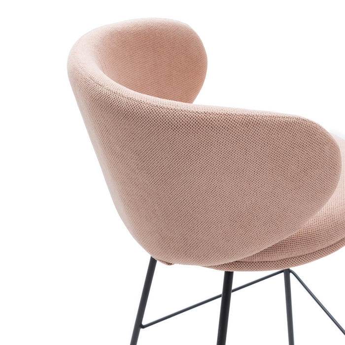 Calicosy - Set van 2 krukken in stof met zwarte RUSH - H65 cm