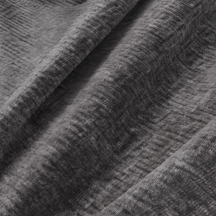 5-zits rechte bank in grijs fluweel met patroon, 310 cm