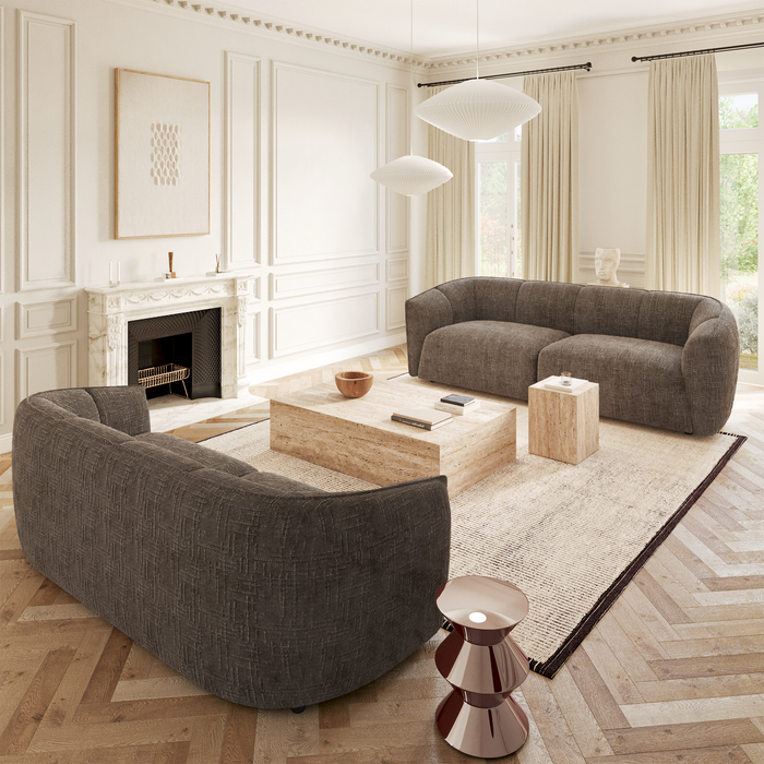 Expresso bruine 4-zits fluwelen bank