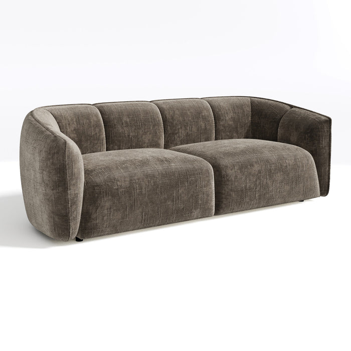 Expresso bruine 4-zits fluwelen bank