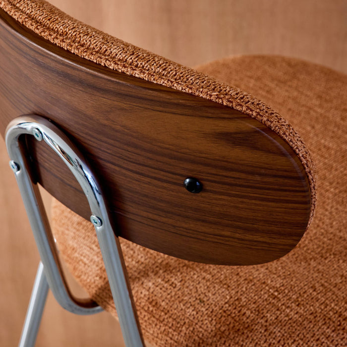 sweeek - Barkruk waterafstotende stof, chrome metalen poten (set van