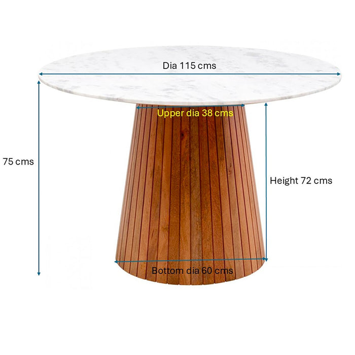 Eettafel Grace Ø115cm Kare Design