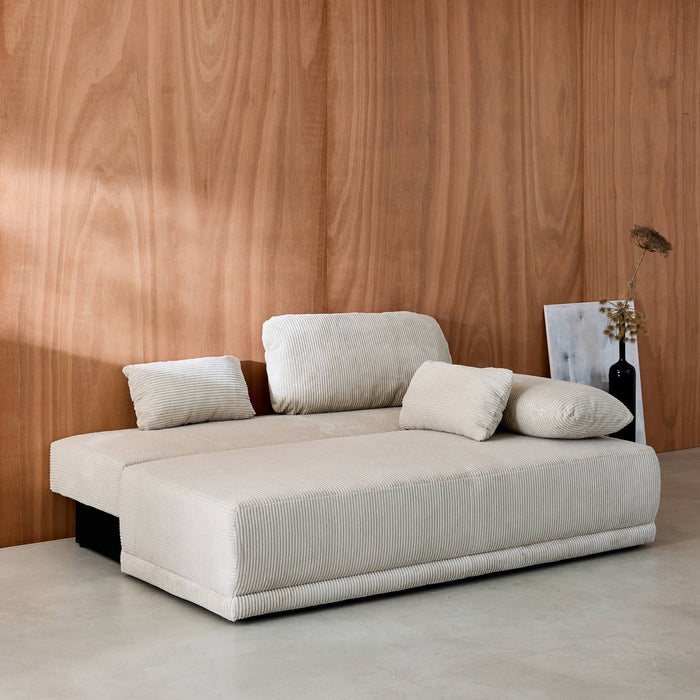 sweeek - Uitklapbare bank 3 zitplaatsen corduroy