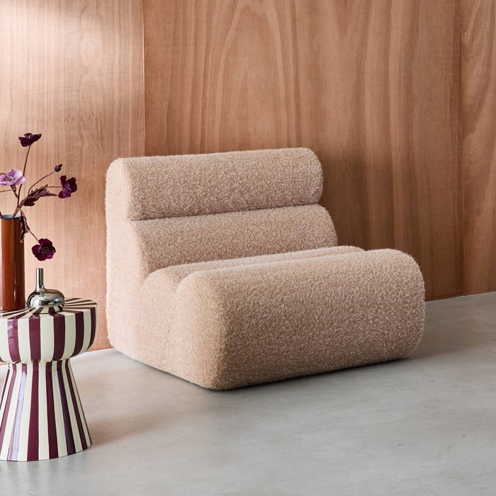 sweeek - Stoffen fauteuil effect alpaca 1 zitplaats