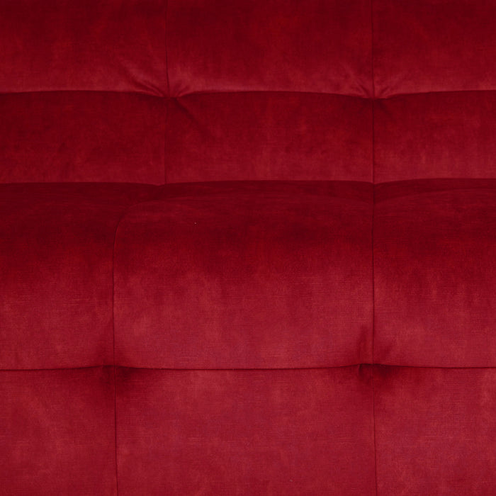 by fonQ Wies 4,5-zits Hoekbank Links - Fluweel - Wijnrood