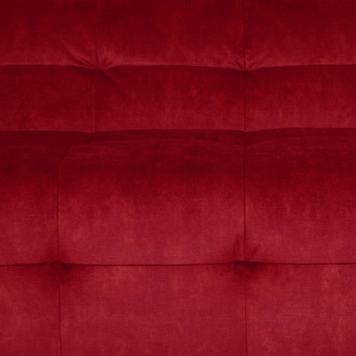 by fonQ Wies 4,5-zits Hoekbank Rechts - Fluweel - Wijnrood