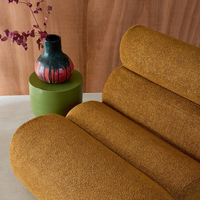 sweeek - Stoffen fauteuil getextureerde bouclé 1 zitplaats