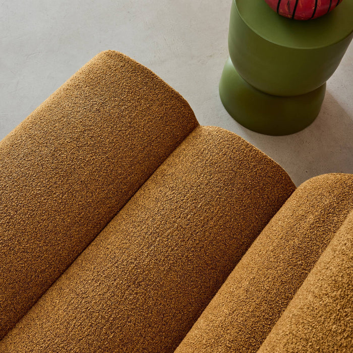 sweeek - Stoffen fauteuil getextureerde bouclé 1 zitplaats