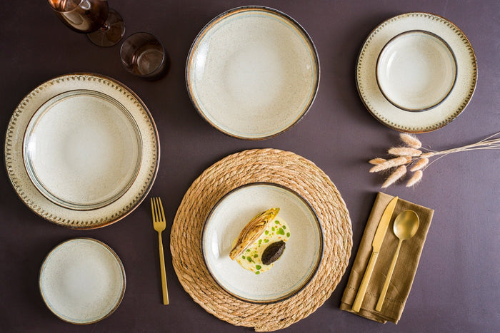 Bonna Dinerbord - Cortado - Porselein - 27 cm - set van 6