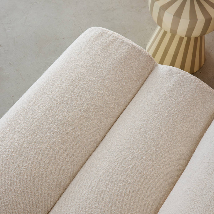 sweeek - Stoffen fauteuils getextureerde bouclé 1 zitplaats (set van