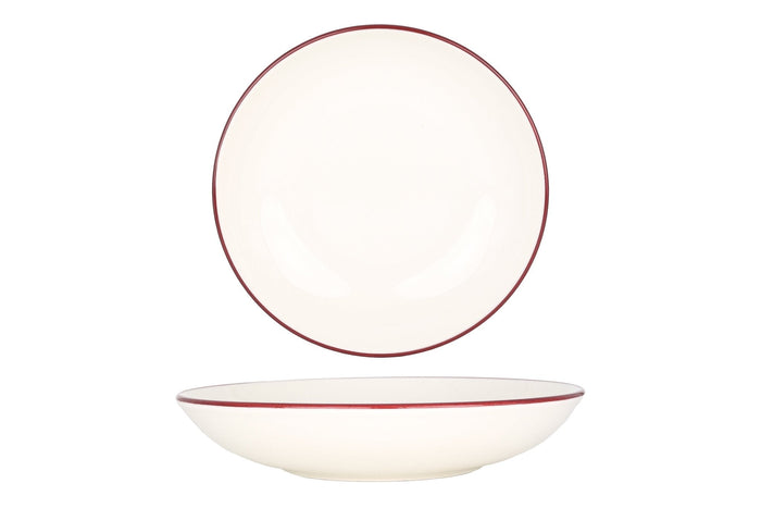 Bonna Bordenset - Linea Burgundy - 24delig - 6 persoons - Porselein