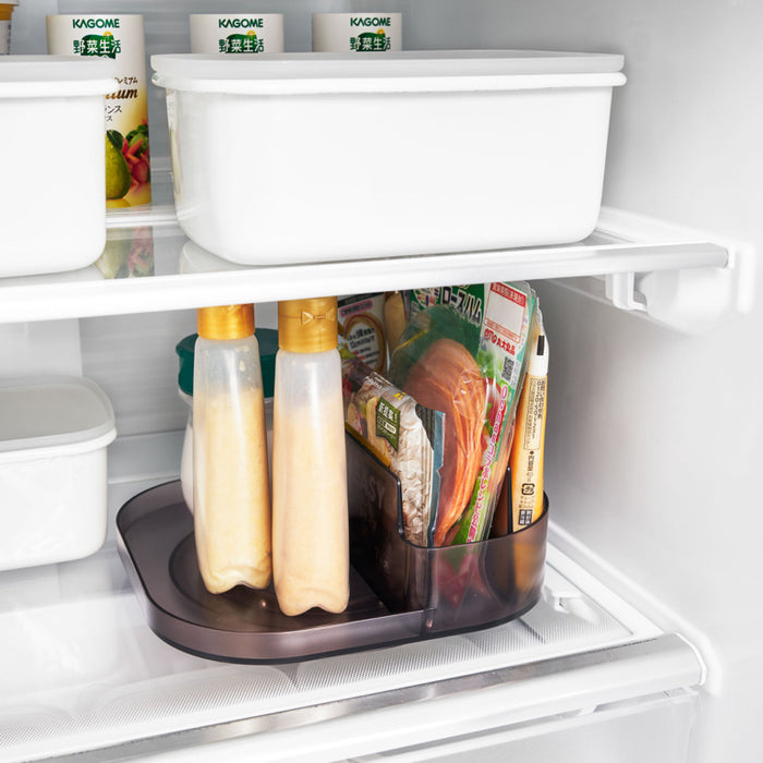 Yamazaki Tower Opbergbakje draaibaar met compartimenten smal - Zwart