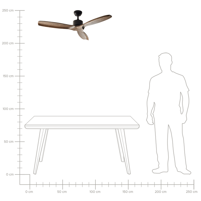 Beliani - ARANI - Plafondventilator - Bruin - Hout