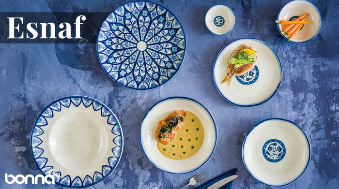 Bonna Dinerbord - Esnaf - Porselein - 27 cm - set van 6