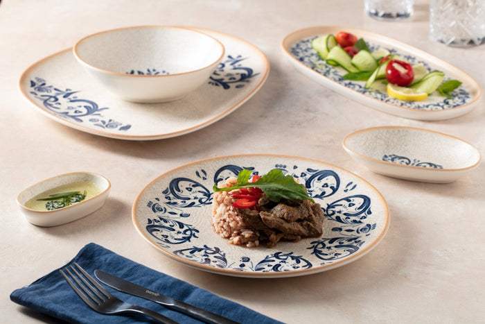 Bonna Gebaksbord - Viento - Porselein - 21 cm - set van 6