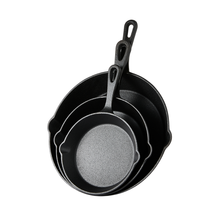 Byron gietijzeren skillets - 3 stuks
