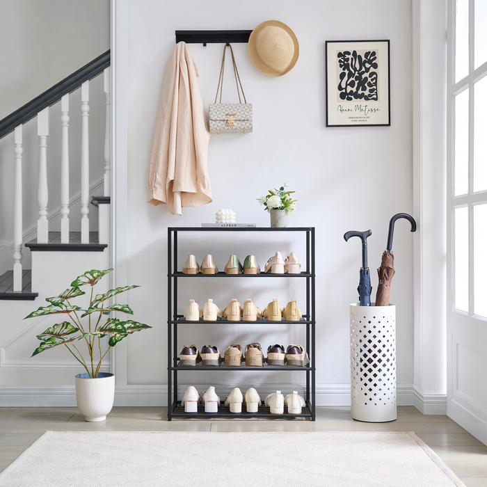 Acaza Schoenenrek - 12 à 15 Paar Schoenen - Houten Plank - Zwart