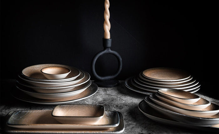 ID Fine Serveerschaal - Canyon - Porselein - 28 cm - set van 2