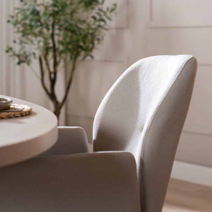 Bronx71 Scandinavische eetkamerstoel op wieltjes Runa gerecyclede stof