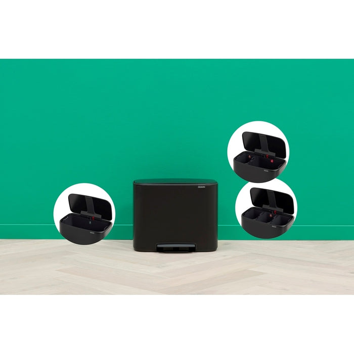 Brabantia Bo Pedaalemmer 3 x 11 L - Zwart