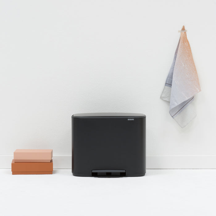 Brabantia Bo Pedaalemmer 3 x 11 L - Zwart