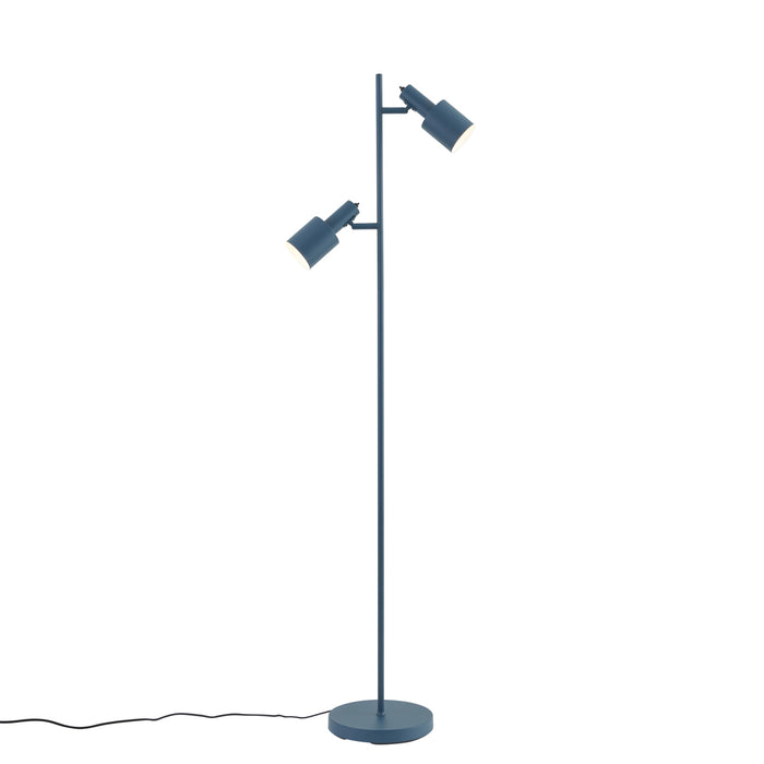 QAZQA Moderne vloerlamp blauw 2-lichts - Stijn
