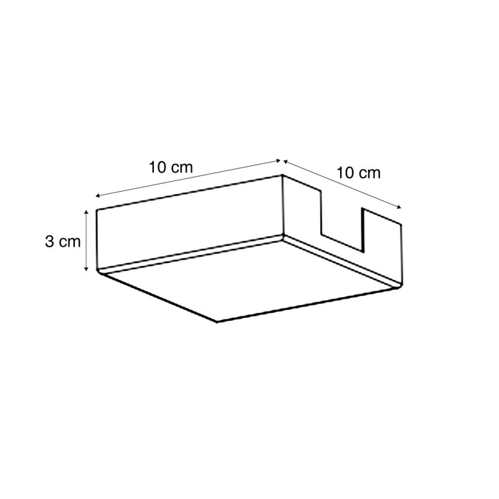 QAZQA Plafondplaat voor 1-fase rail wit vierkant - Slimline