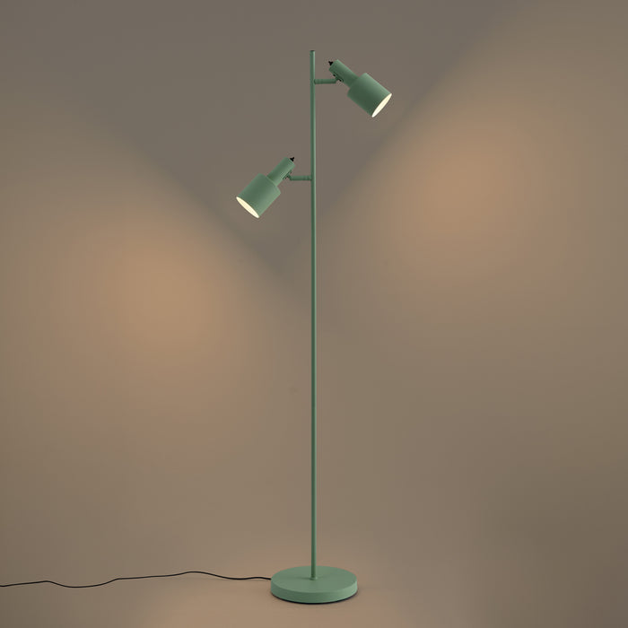 QAZQA Moderne vloerlamp groen 2-lichts - Stijn